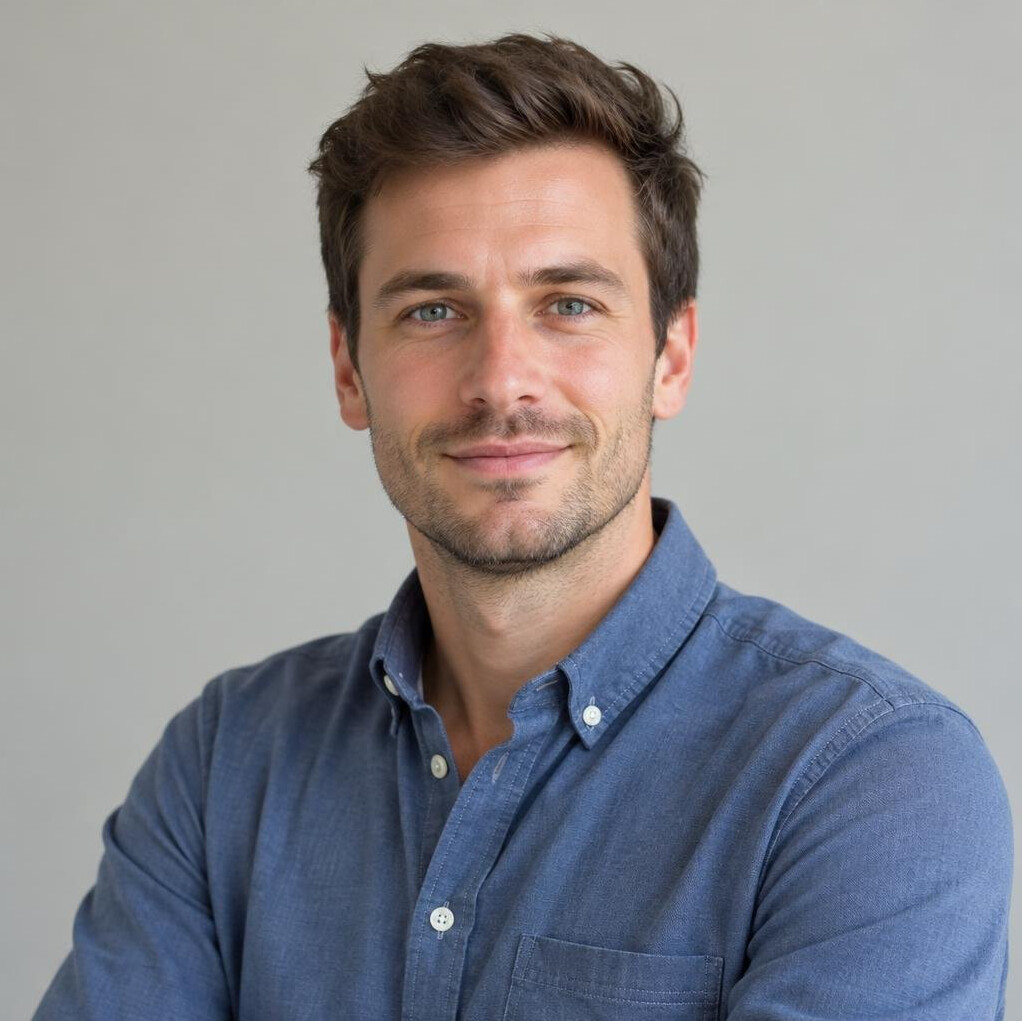 Portrait of a young man in a shirt